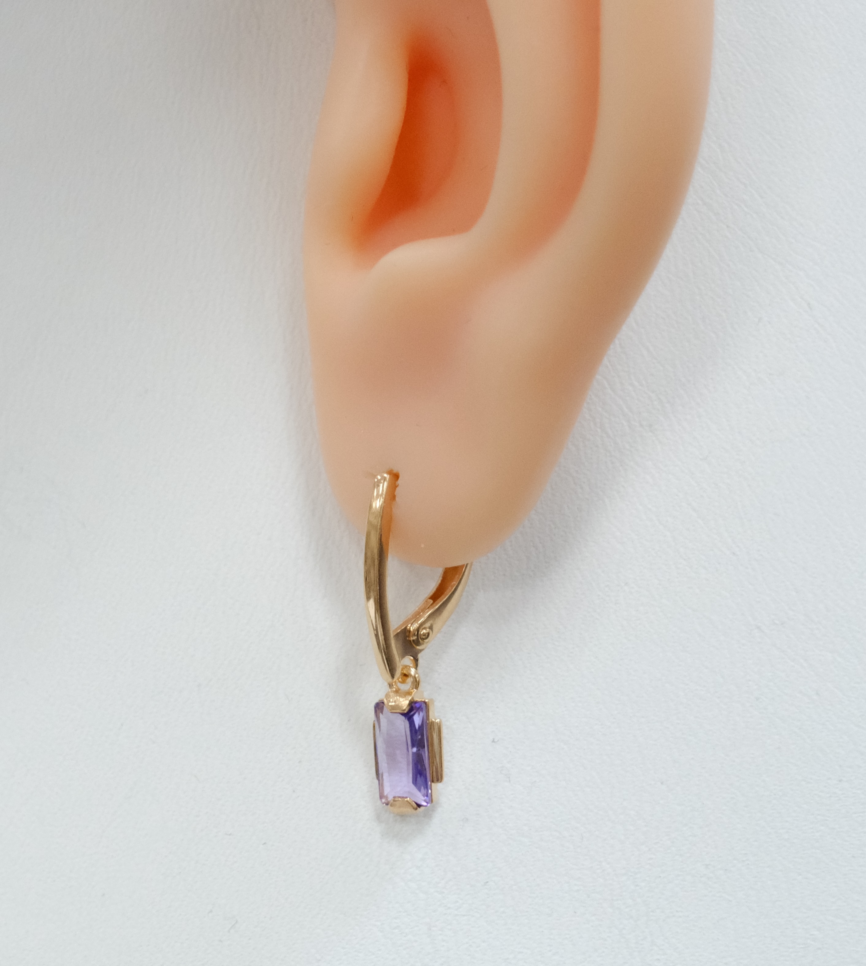 Серебряные серьги с аметистами